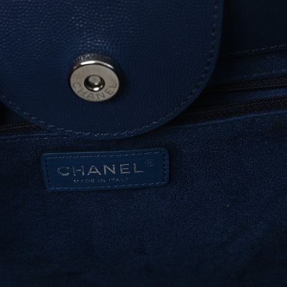 Chanel Caviar Large Studded Deauville Tote Navy 6 of 14
