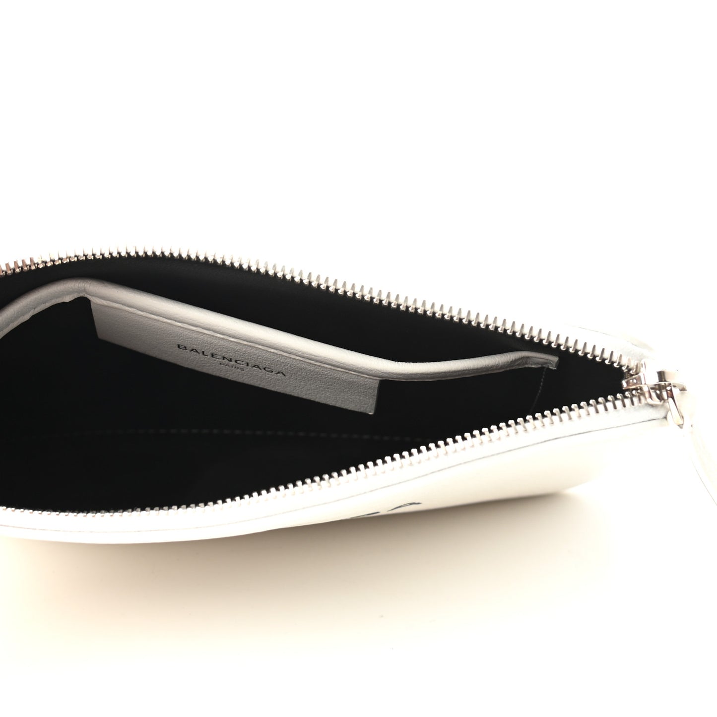 Calfskin Logo M Everyday Pouch White