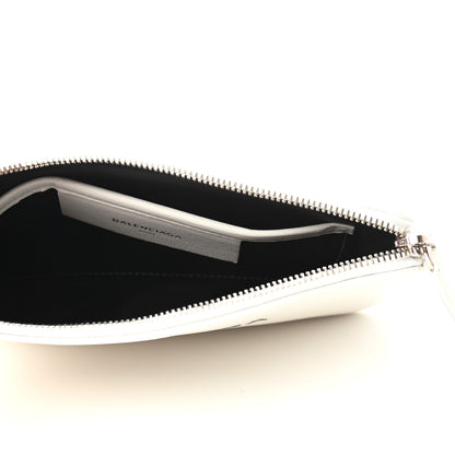 Balenciaga Calfskin Logo M Everyday Pouch White 5 of 7