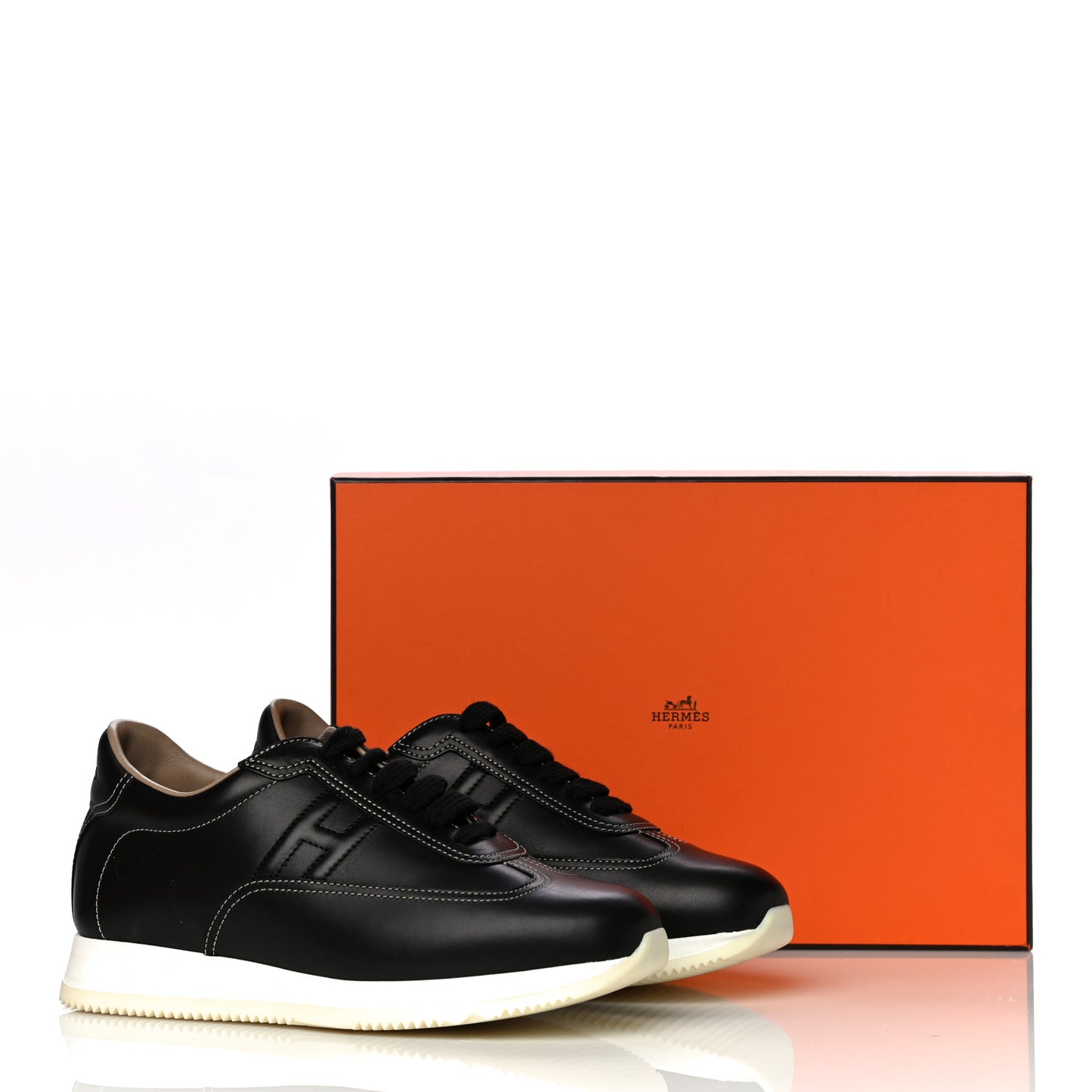 Calfskin Womens Quick Sneakers 38 Black