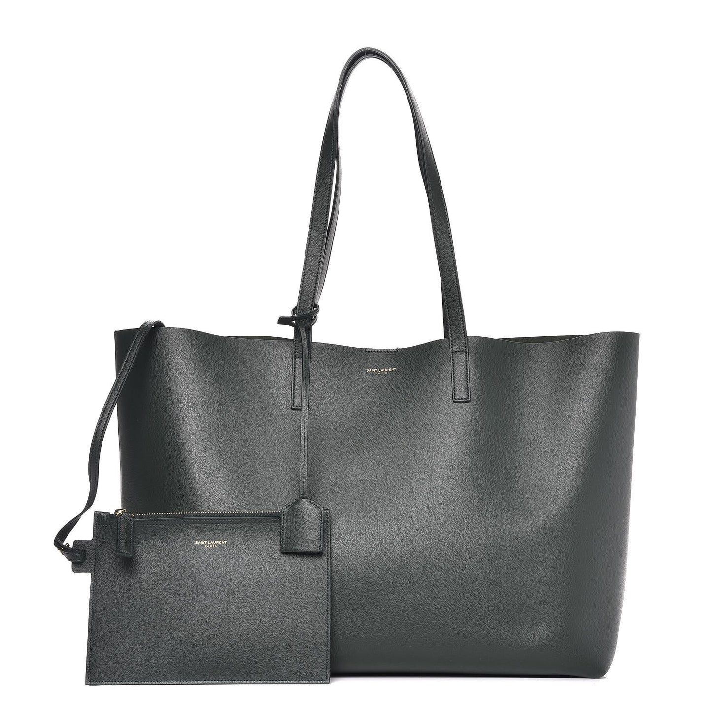 Calfskin Large Shopping Tote Dark Green