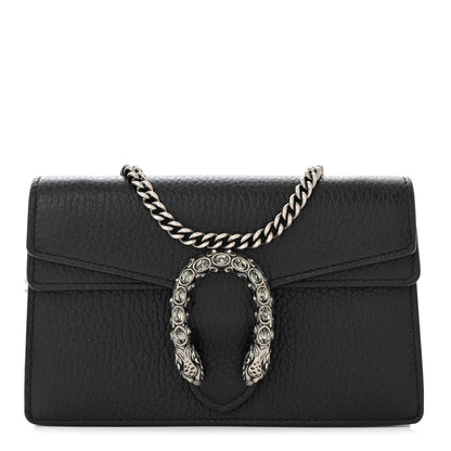 Gucci Calfskin Super Mini Dionysus Shoulder Bag Black 1 of 9