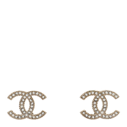 Chanel Crystal CC Earrings Silver 1 of 5