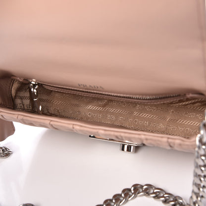 Prada Nappa Gaufre Small Sound Chain Flap Shoulder Bag Cipria 5 of 8