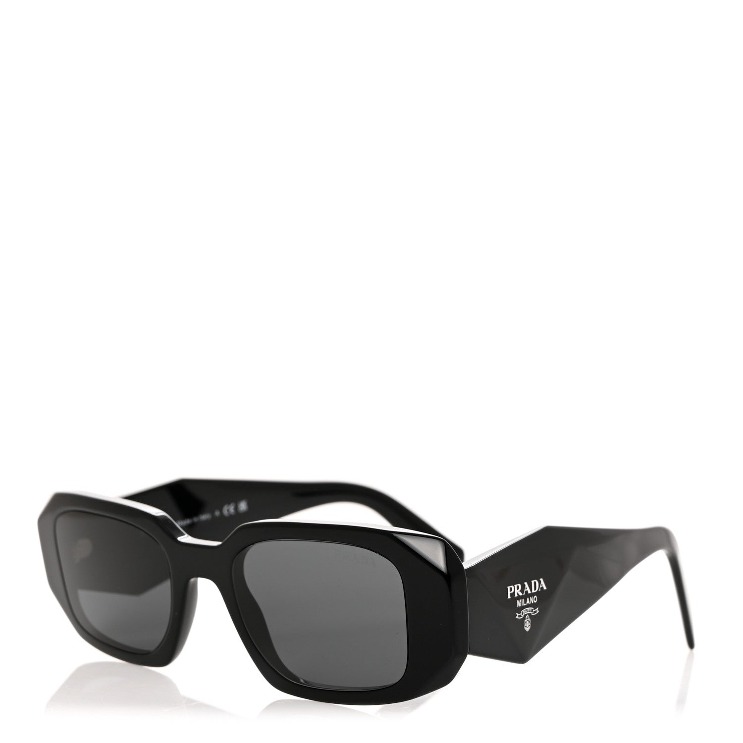 Prada Acetate Symbole Sunglasses SPR 17W Black 1 of 8