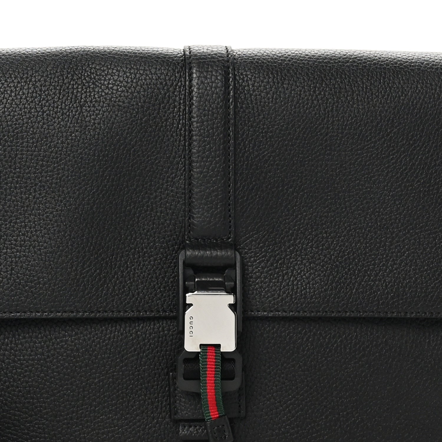 Gucci Calfskin Web Medium Business Case Black 8 of 10