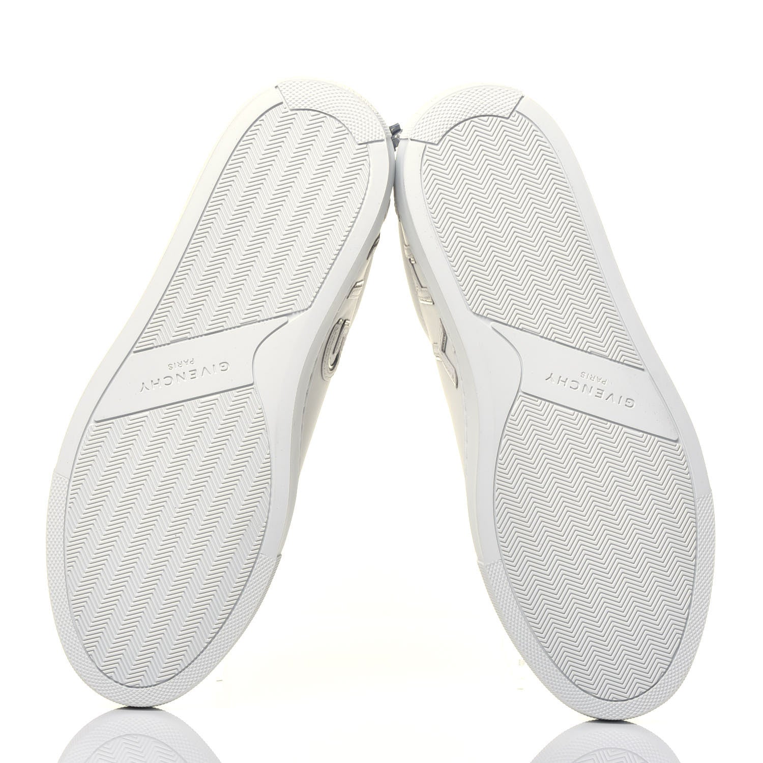 Givenchy Calfskin Reverse Logo Womens Urban Street Sneakers 37 White Silver 5 of 10