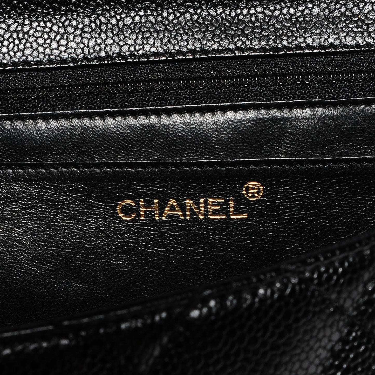 Caviar Kelly Jumbo Flap Bag Black