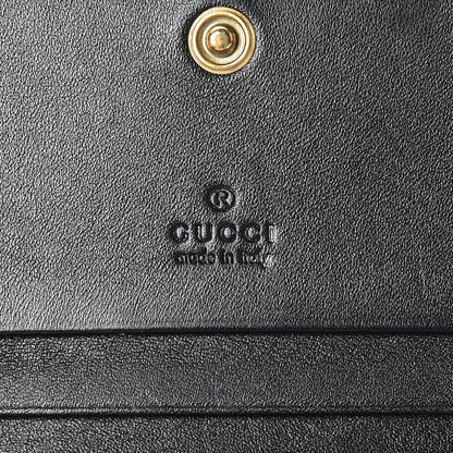 Gucci Calfskin Matelasse GG Marmont Card Case Wallet Black 6 of 11