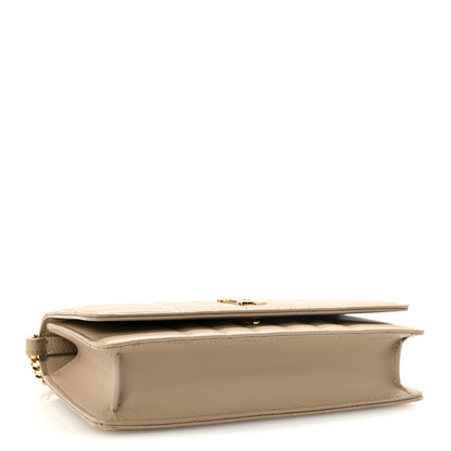 Burberry Lambskin Quilted Lola Clutch On Chain Beige 4 of 9