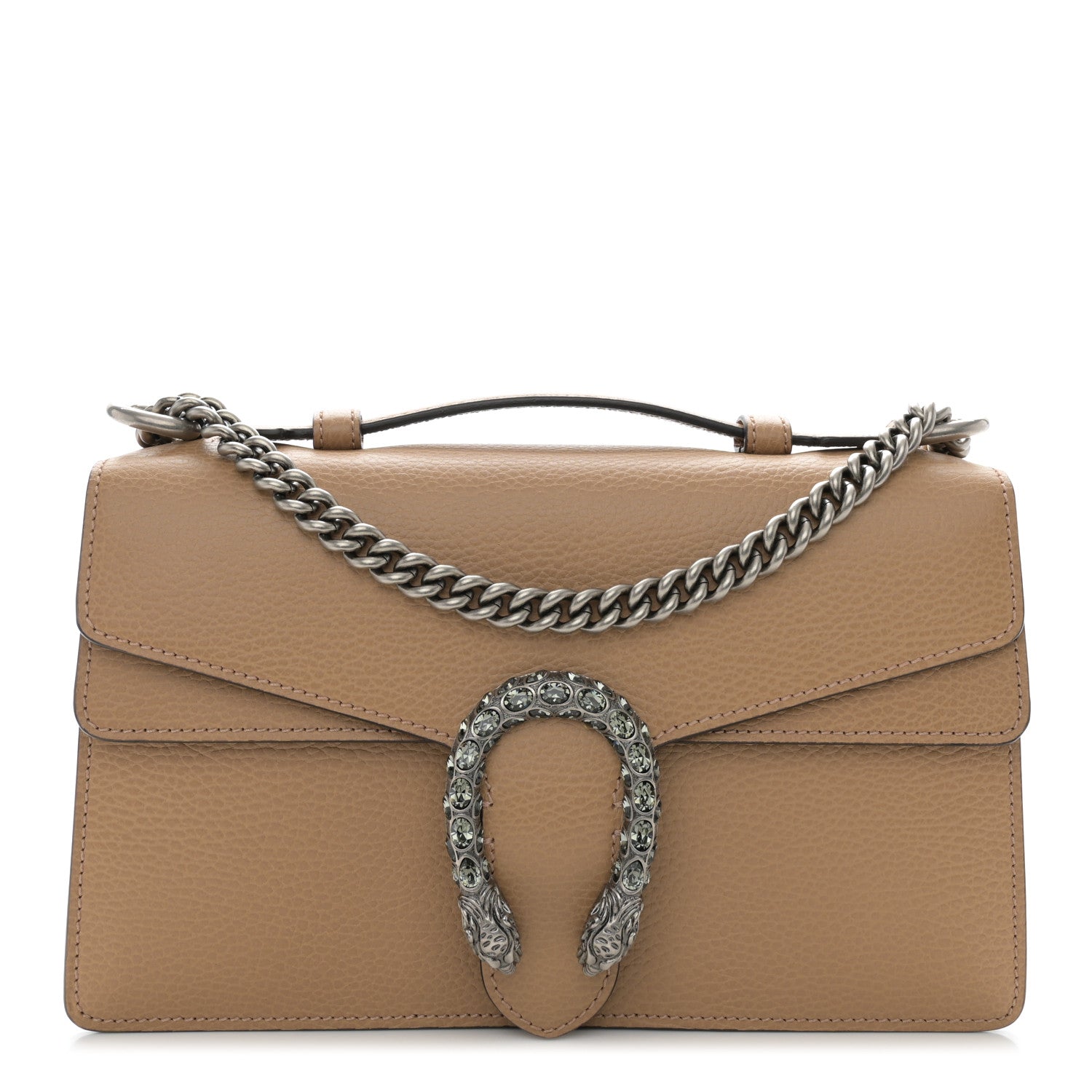 Gucci Dollar Calfskin Crystal Small Dionysus Shoulder Bag Natural Tan Black Diamond 1 of 14