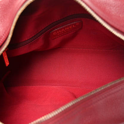 Chanel Caviar Quilted Small Bowler Dark Red 5 of 12