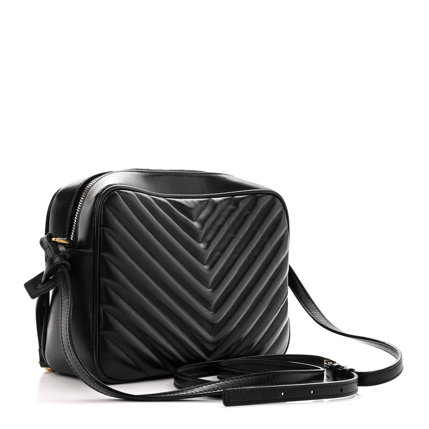 Calfskin Matelasse Monogram Lou Camera Bag Black