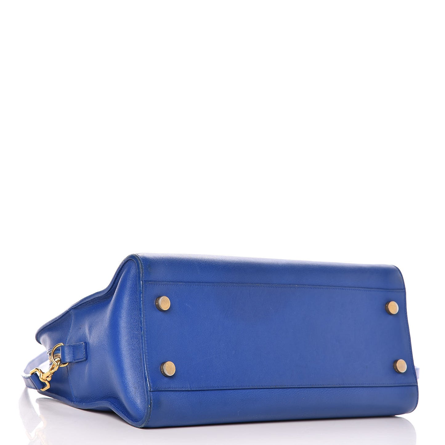 Calfskin Small Monogram Cabas Blue Majorelle