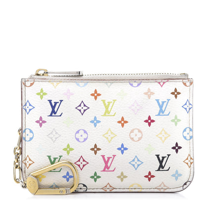Louis Vuitton Monogram Multicolor Key Pouch White Litchi 1 of 11