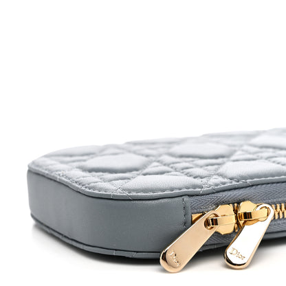 Christian Dior Lambskin Cannage Lady Dior Phone Holder Cloud Blue 10 of 10