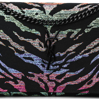 Saint Laurent Tiger Burnout Monogram Chain Wallet Multicolor 9 of 12