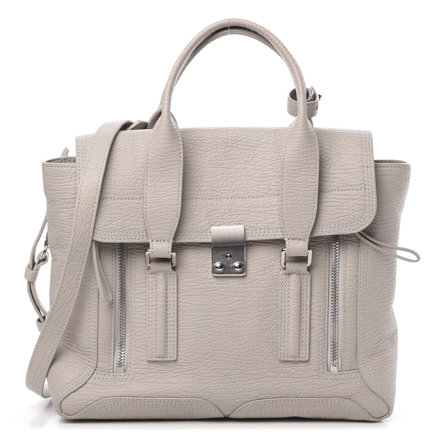 3.1 Textured Calfskin Medium Pashli Satchel Feather