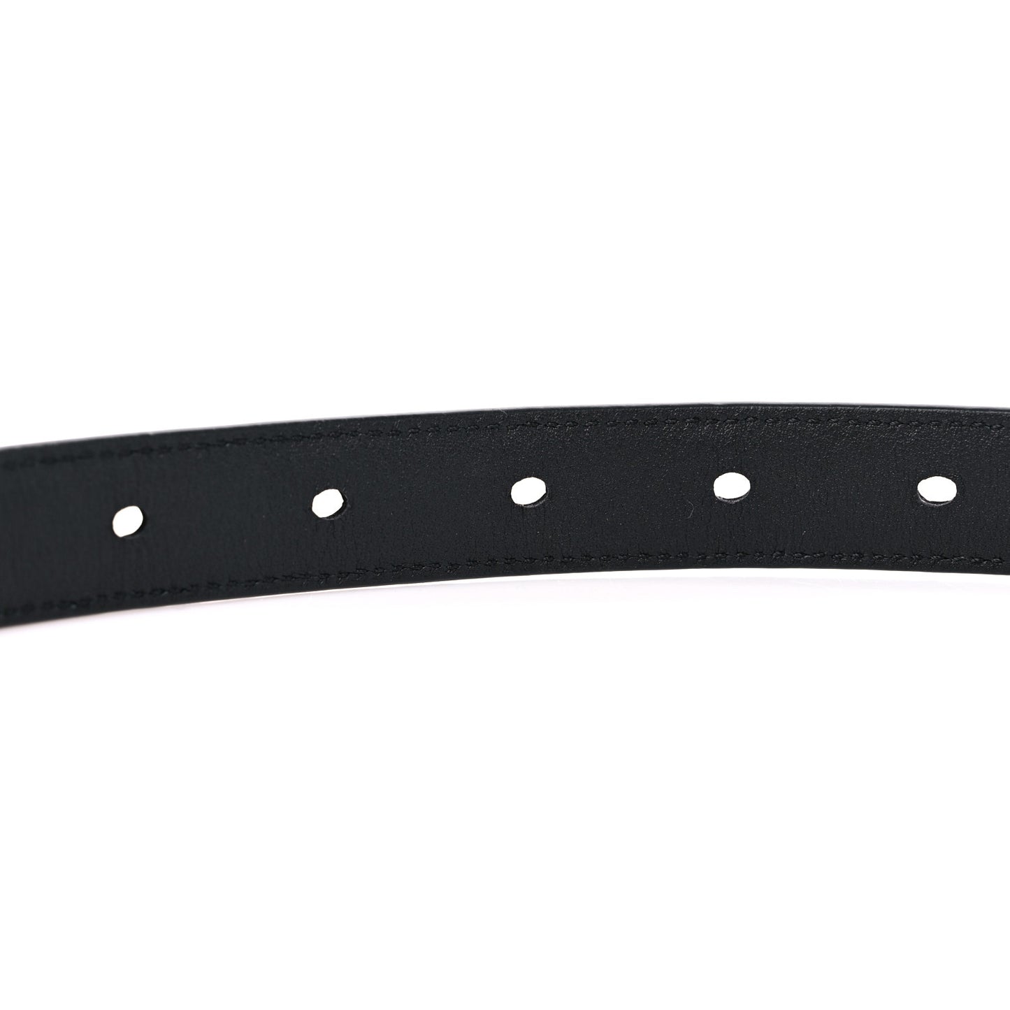 Calfskin Crocodile Embossed Monogram Square Buckle Belt 80 32 Black