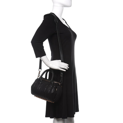 Alexander Wang Pebbled Lambskin Mini Rockie Black Rose Gold Hardware 2 of 9