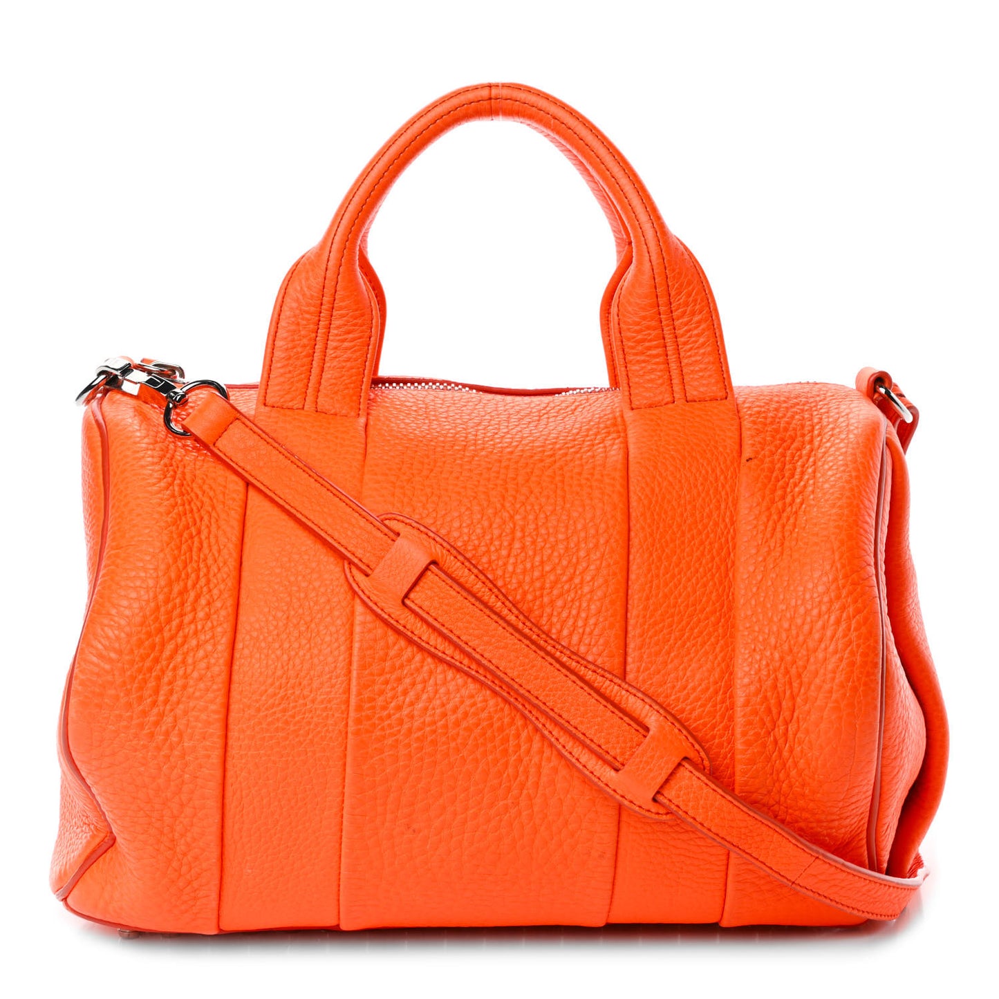 Pebbled Lambskin Rocco Flame Rhodium Hardware