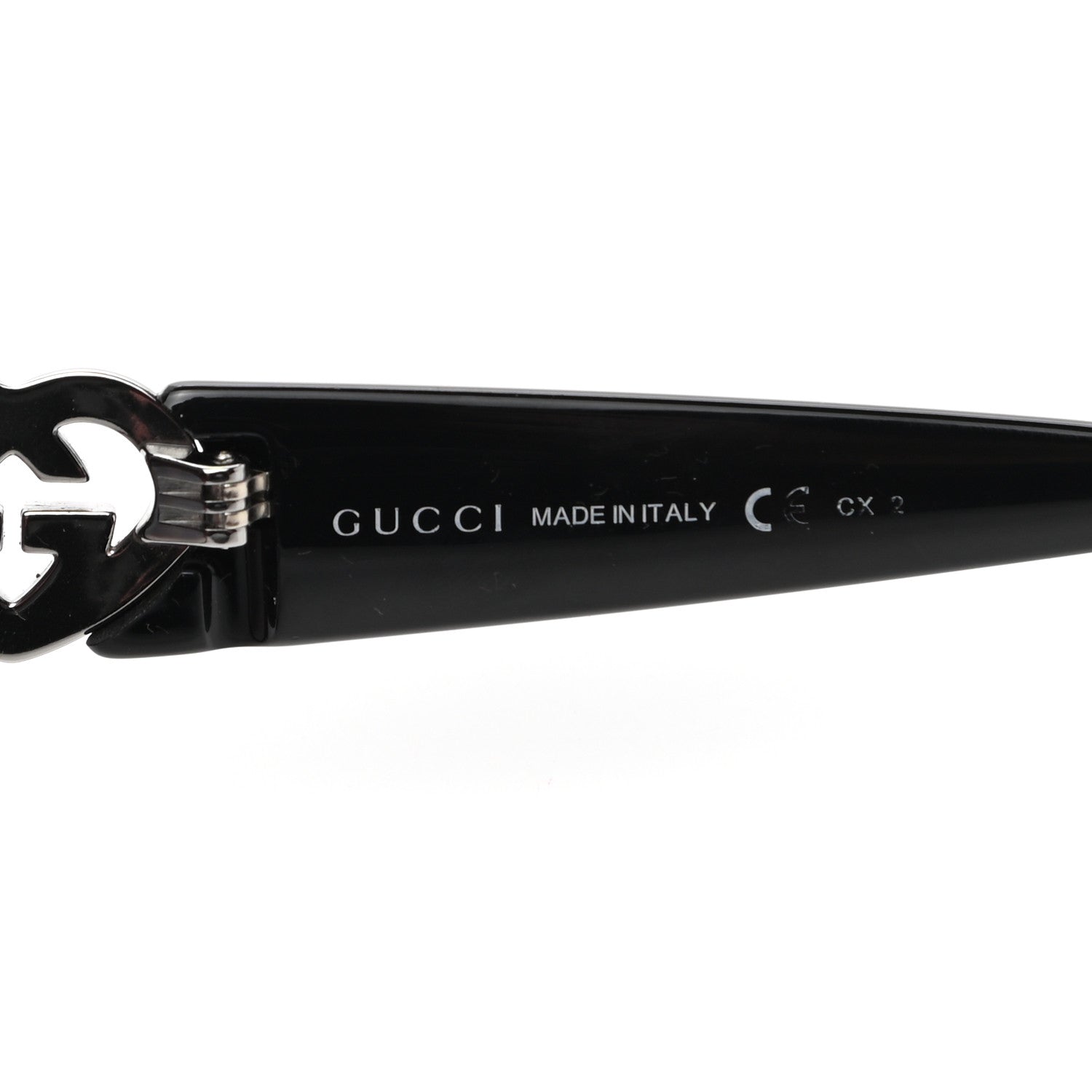 Gucci Round Frame Heart Sunglasses GG3530 Black 6 of 7