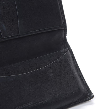 Alexander McQueen Embossed Calfskin Rib Cage Bi Fold Card Holder Black 6 of 8