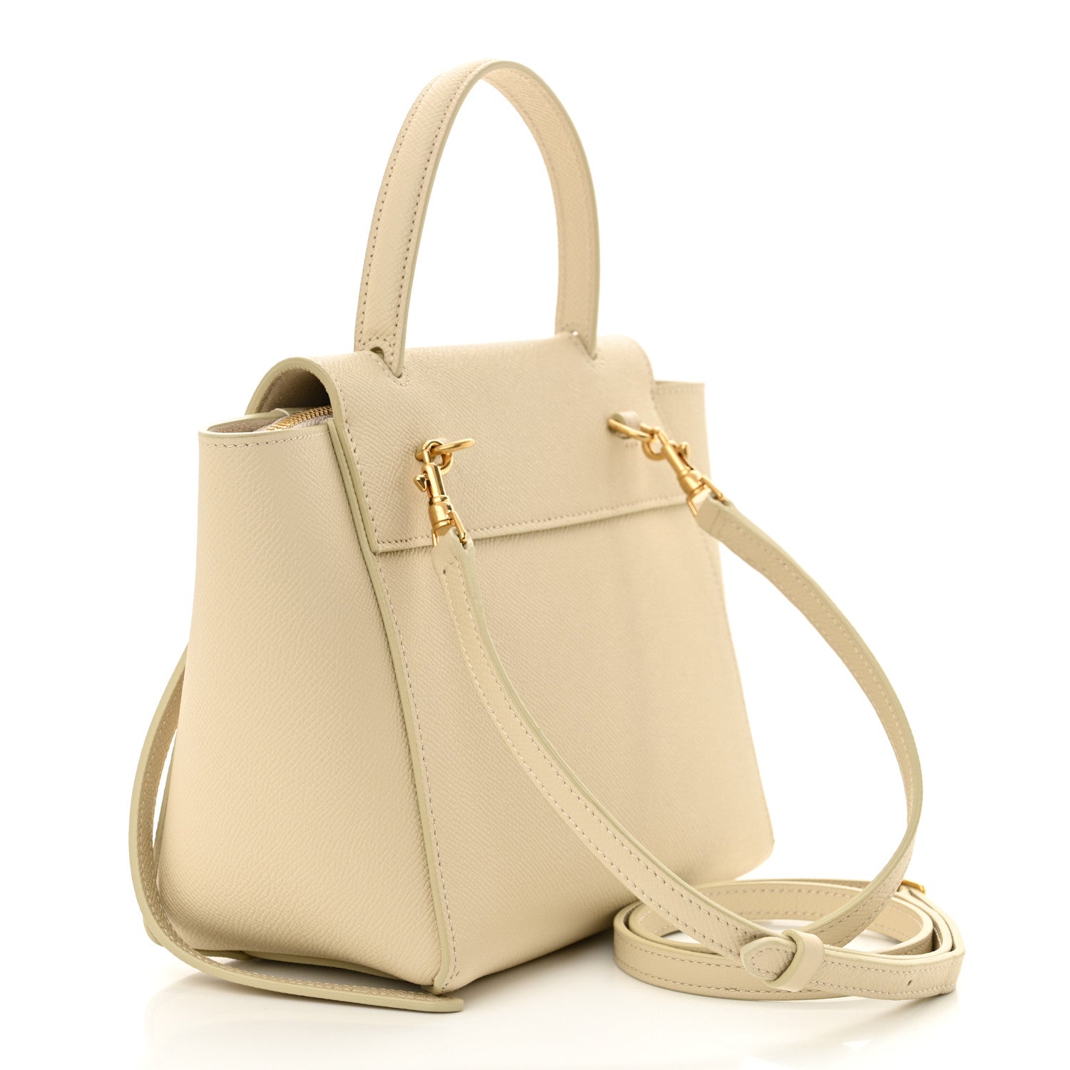 Celine Grained Calfskin Nano Belt Bag Chalk 3 of 10