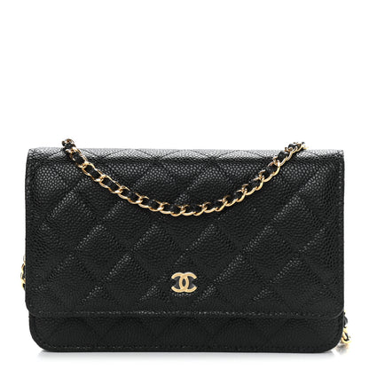 Chanel Caviar Quilted Wallet On Chain WOC Black 1 of 10