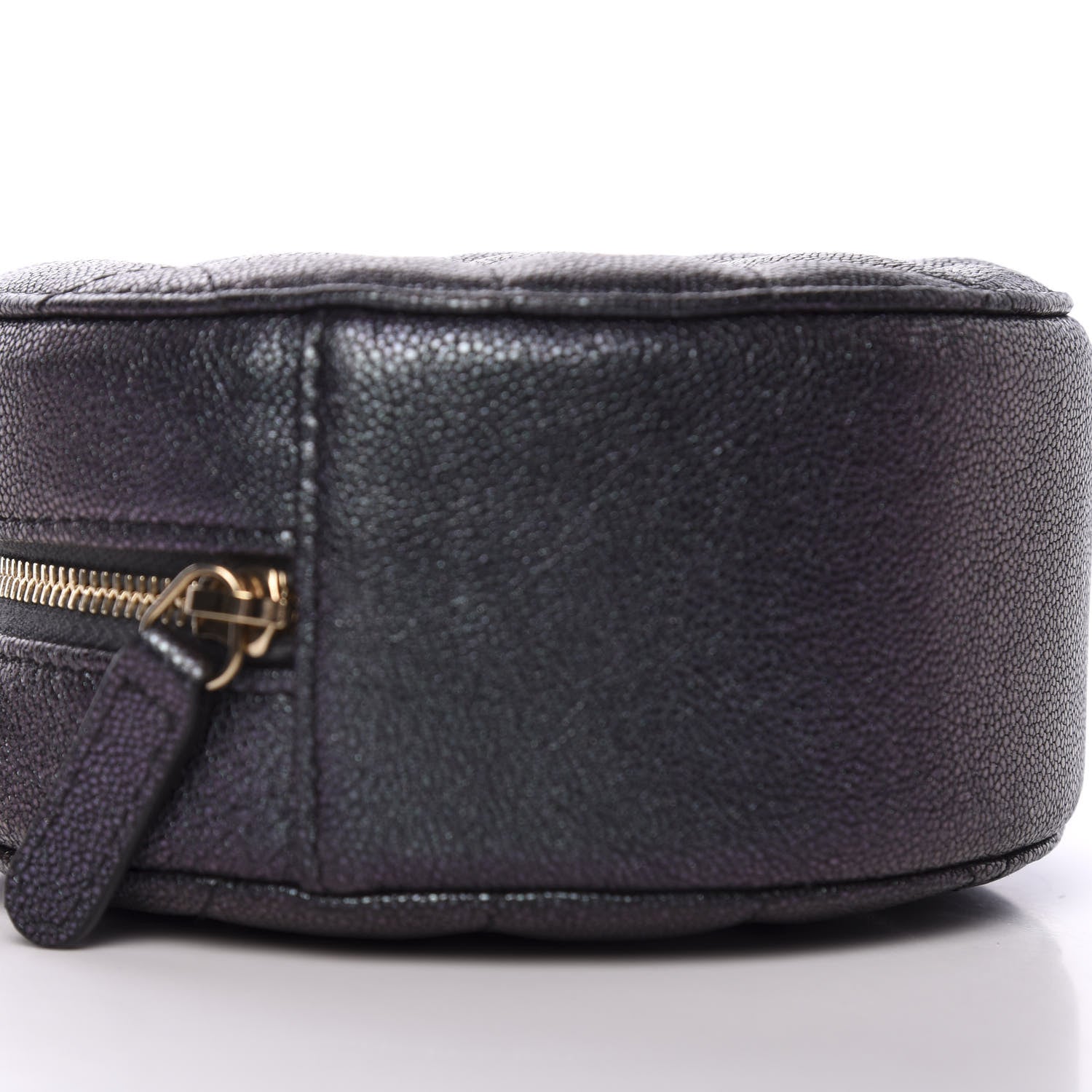 Chanel Iridescent Caviar Quilted Round Clutch With Chain Black 8 of 11