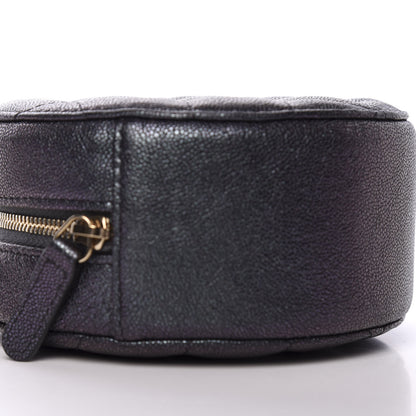 Chanel Iridescent Caviar Quilted Round Clutch With Chain Black 8 of 11