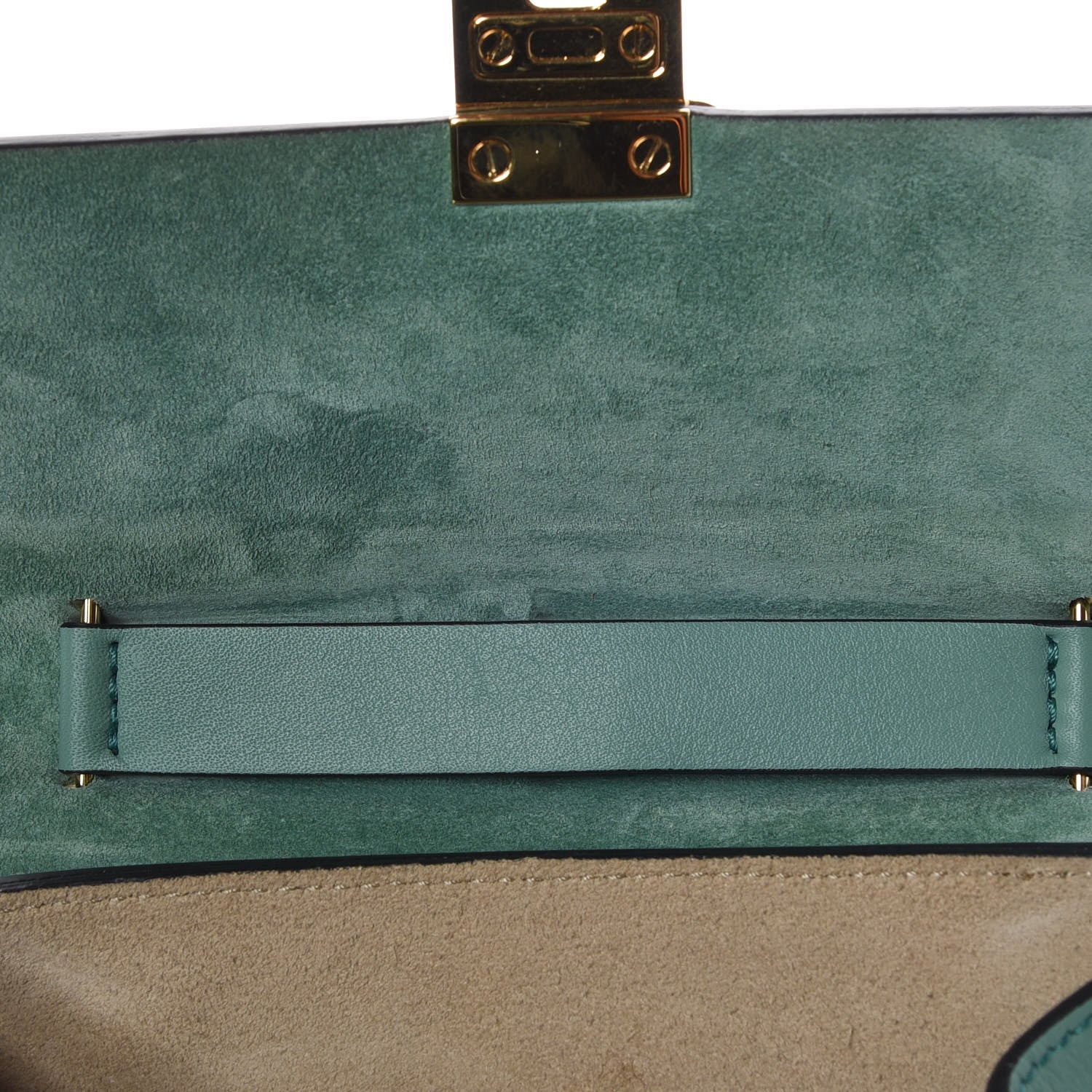 Chloe Suede Smooth Calfskin Mini Drew Shoulder Bag Happy Green 12 of 13