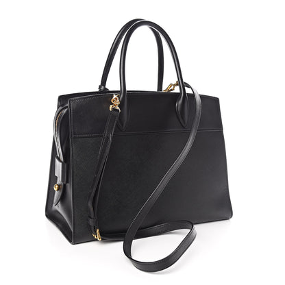 Prada Saffiano City Calfskin Esplanade Tote Black 3 of 10