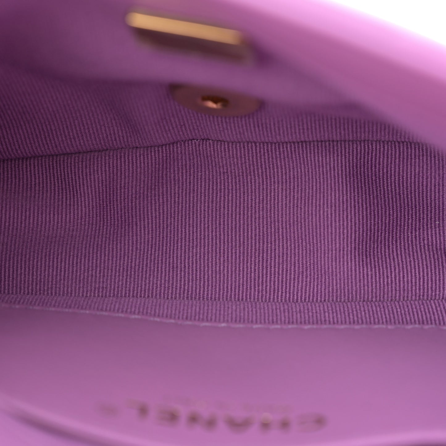 Lambskin Quilted Mini Funky Town Flap Purple