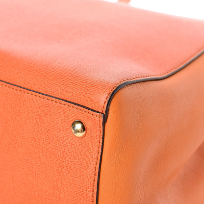 Fendi Vitello Elite Regular 2Jours Tote Arancio 9 of 15