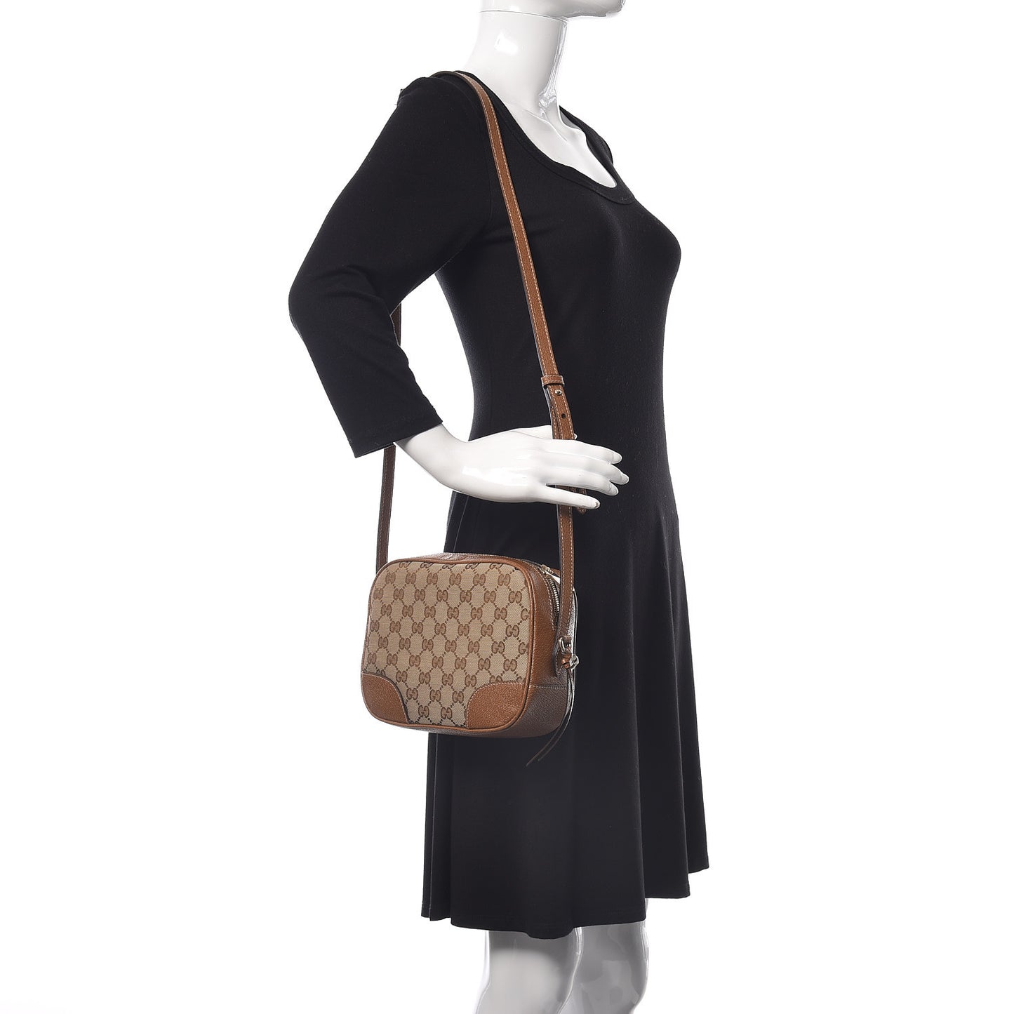 Monogram Mini Bree Messenger Bag Beige Tabacco
