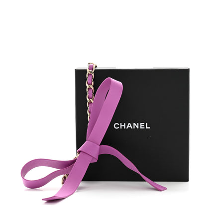 Chanel Lambskin Chain CC Bow Belt M Lilac 4 of 4