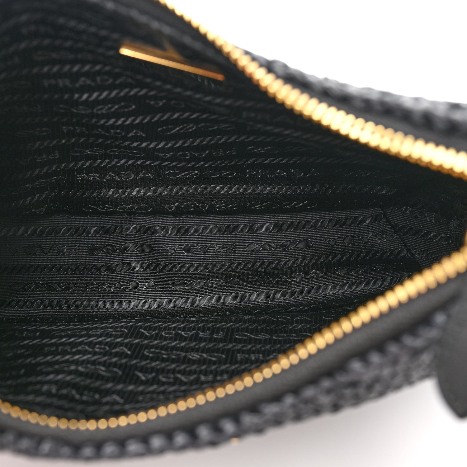 Prada Yarn Raffia Effect Crochet Re-Edition 2005 Shoulder Bag Black 5 of 8
