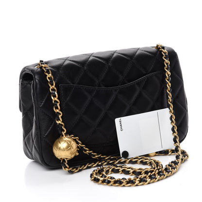 Chanel Lambskin Quilted Mini Rectangular Pearl Crush Flap Black 3 of 12