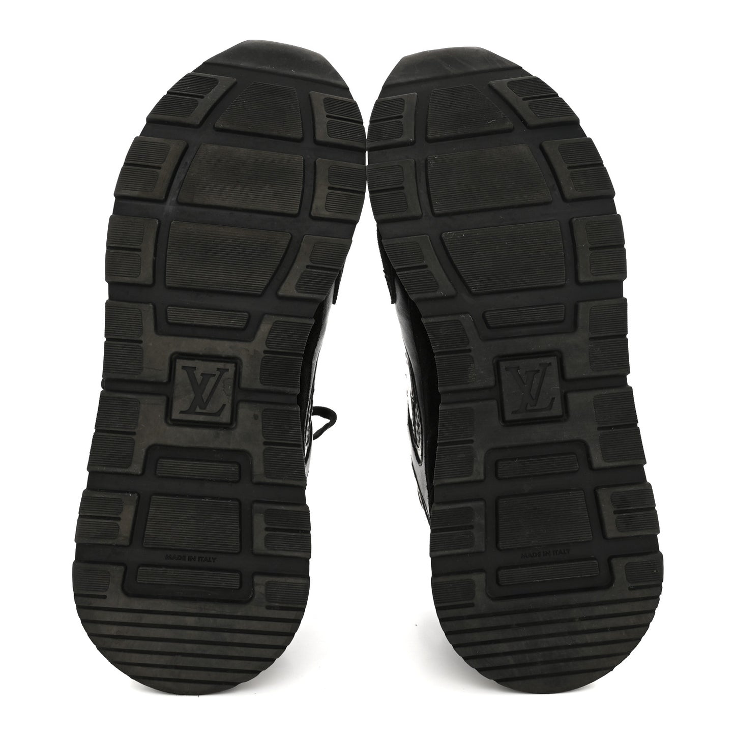 Suede Calfskin Mesh Mens Run Away Sneakers 7 Black
