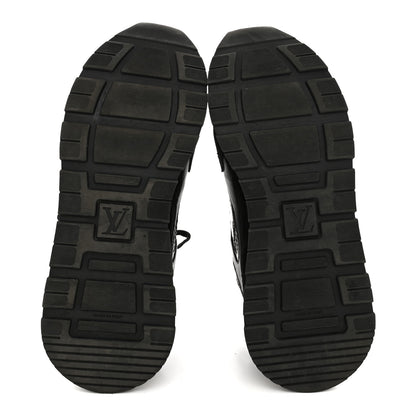 Louis Vuitton Suede Calfskin Mesh Mens Run Away Sneakers 7 Black 6 of 10