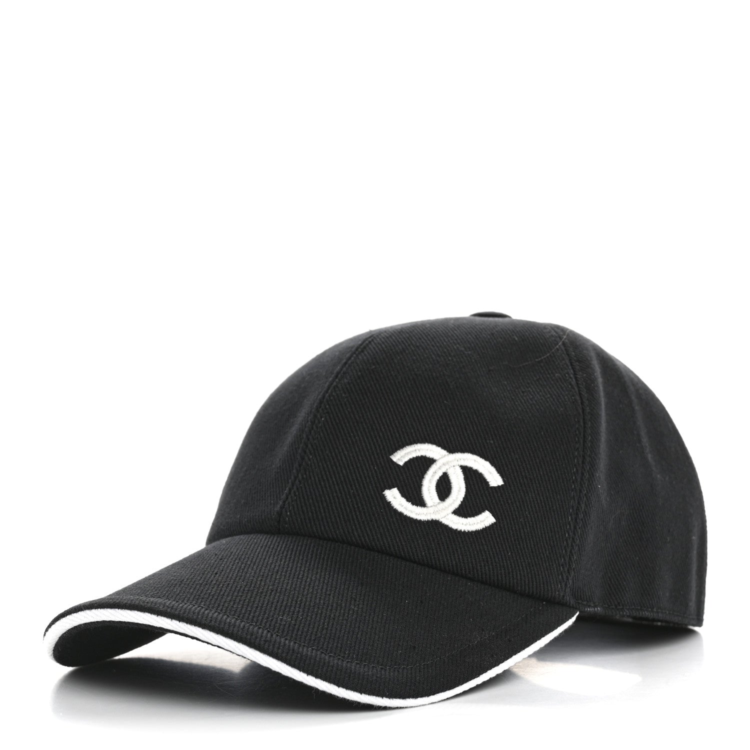 Chanel Cotton CC Cap Hat Black White 1 of 10