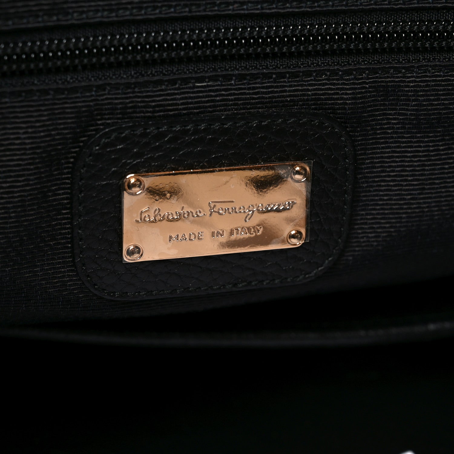 Salvatore Ferragamo Calfskin Medium Tote Black 6 of 9