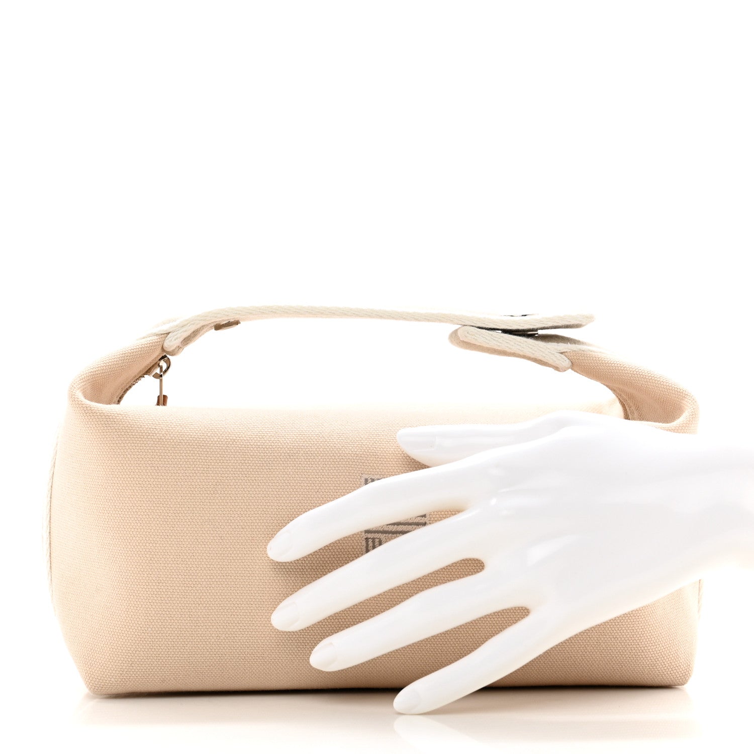 Hermes Canvas Small Bride-A-Brac Pouch Natural 2 of 6