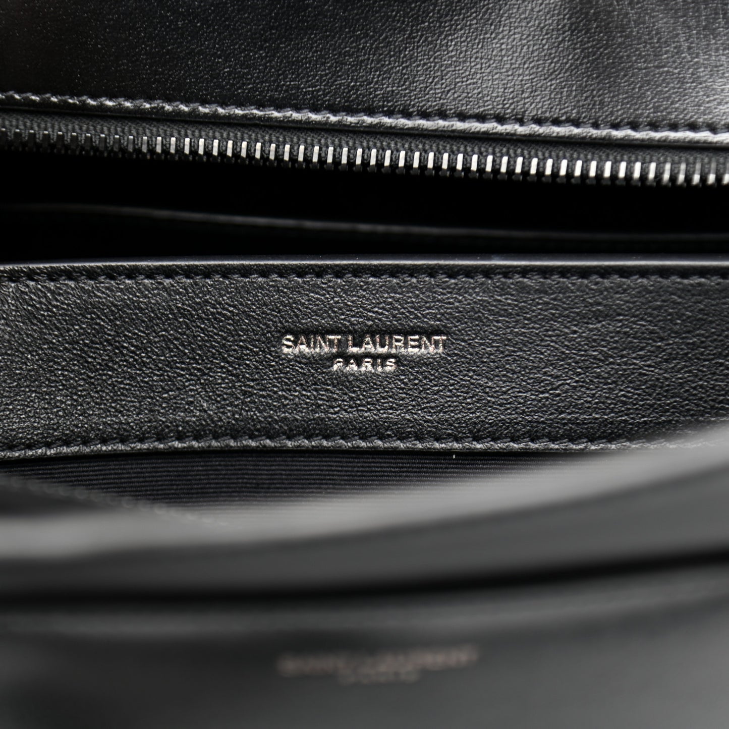 Shiny Calfskin Medium Uptown Tote Black