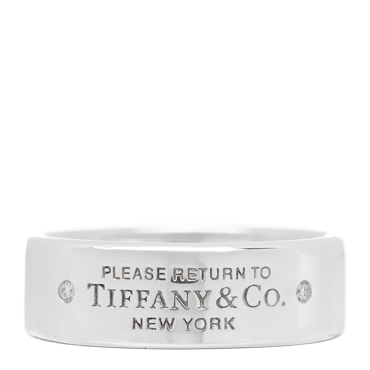 Sterling Silver Diamond Return to Tiffany Narrow Ring 50 5.5