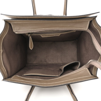 Celine Drummed Calfskin Micro Luggage Souris 5 of 14