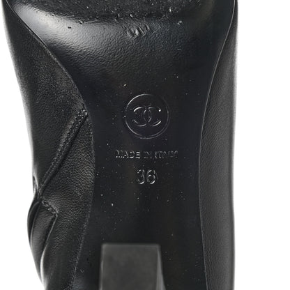 Chanel Lambskin High Boots 36 Black 7 of 12