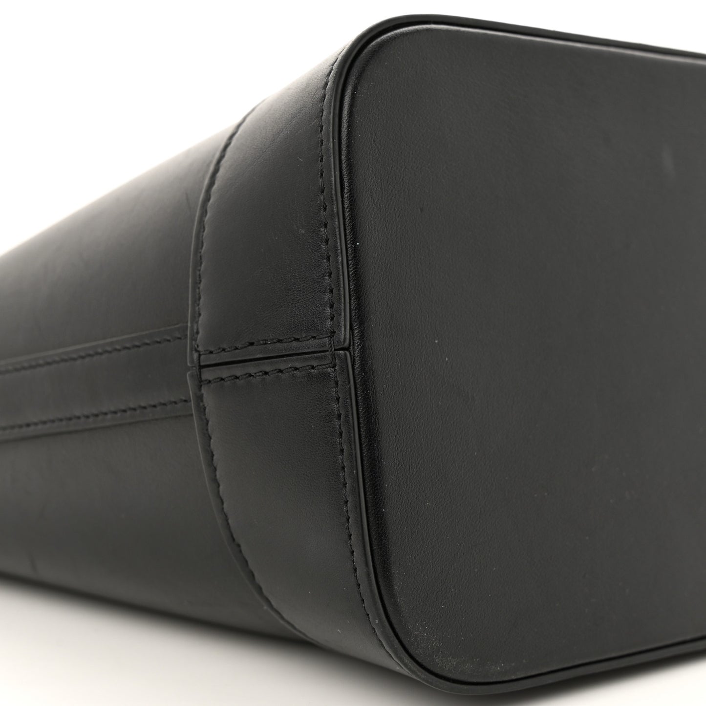 Smooth Calfskin Triomphe Small Bucket Bag Black