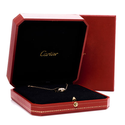 Cartier 18K Pink Gold Diamond Interlocking LOVE Necklace 6 of 6